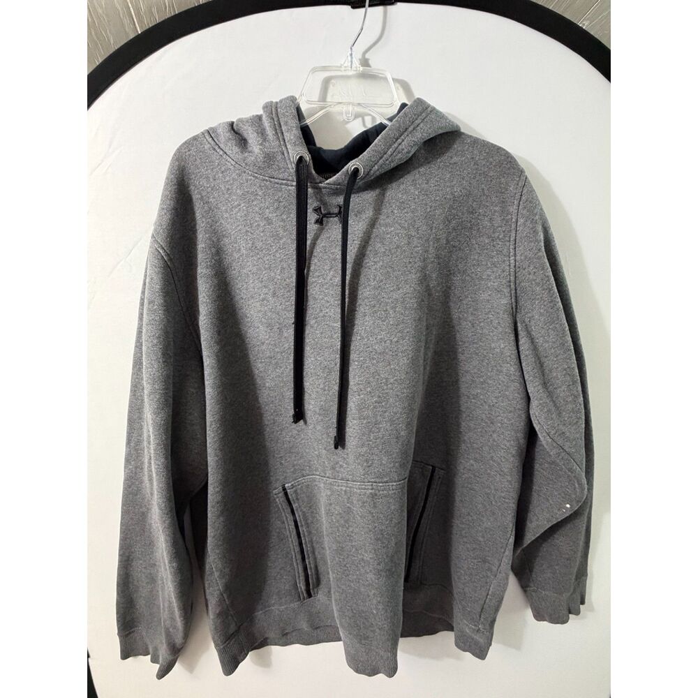 Under Armour Men’s XL Gray Pullover Hoodie Loose Fit Fleece Athletic Sweatshirt